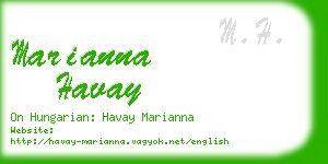 marianna havay business card